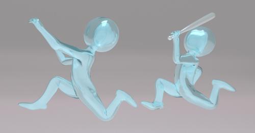 My Cartoon glass 3D man preview image